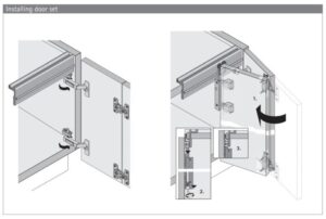 Bộ cửa trượt xếp đóng cửa tự động Wingline L cho 4 cánh Hettich